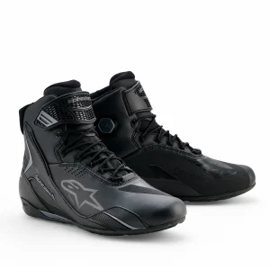 Bota Alpinestars CRX Drystar Preto/Azul Escuro/Amarelo Fluor